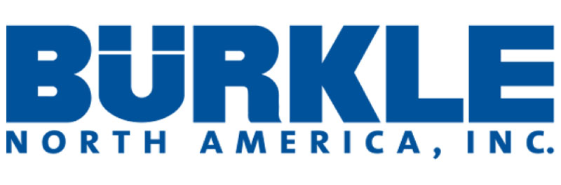 A blue logo features the bold, uppercase name Bürkle North America Inc., seamlessly integrating the companys identity.