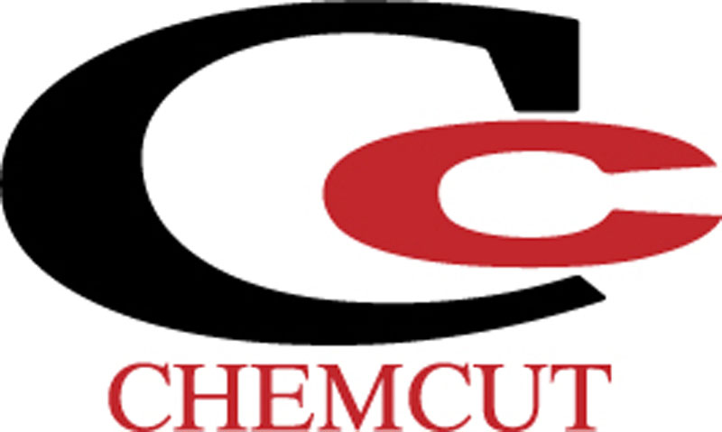 Logo featuring a large black C and a smaller red C overlapping. Below the letters is the text CHEMCUT in red uppercase letters.