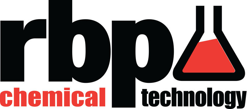 Logo showcasing large black letters RBP, with Chemical Technology elegantly displayed below in red and black. The letter P ingeniously transforms into an abstract flask, filled with vibrant red liquid, embodying the innovative spirit of chemical technology.